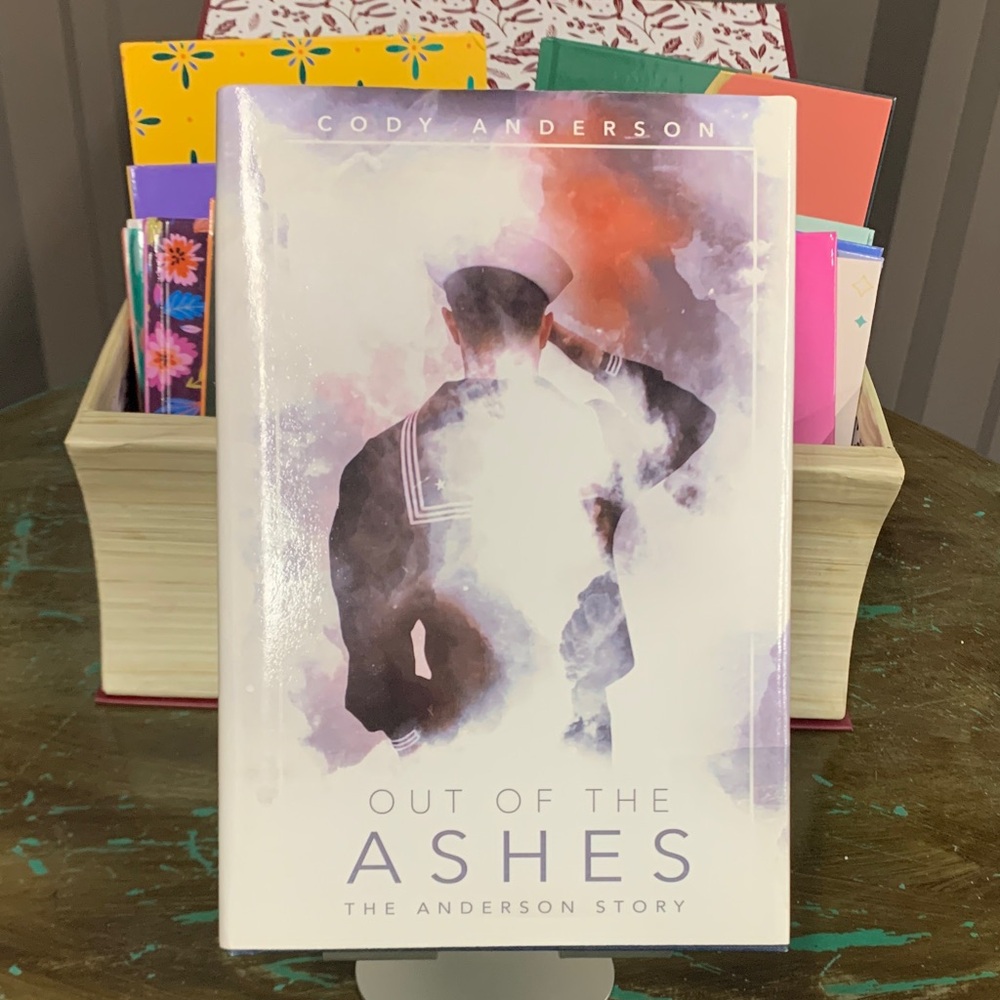 Out of the Ashes by Cody Anderson - White and Purple Cover